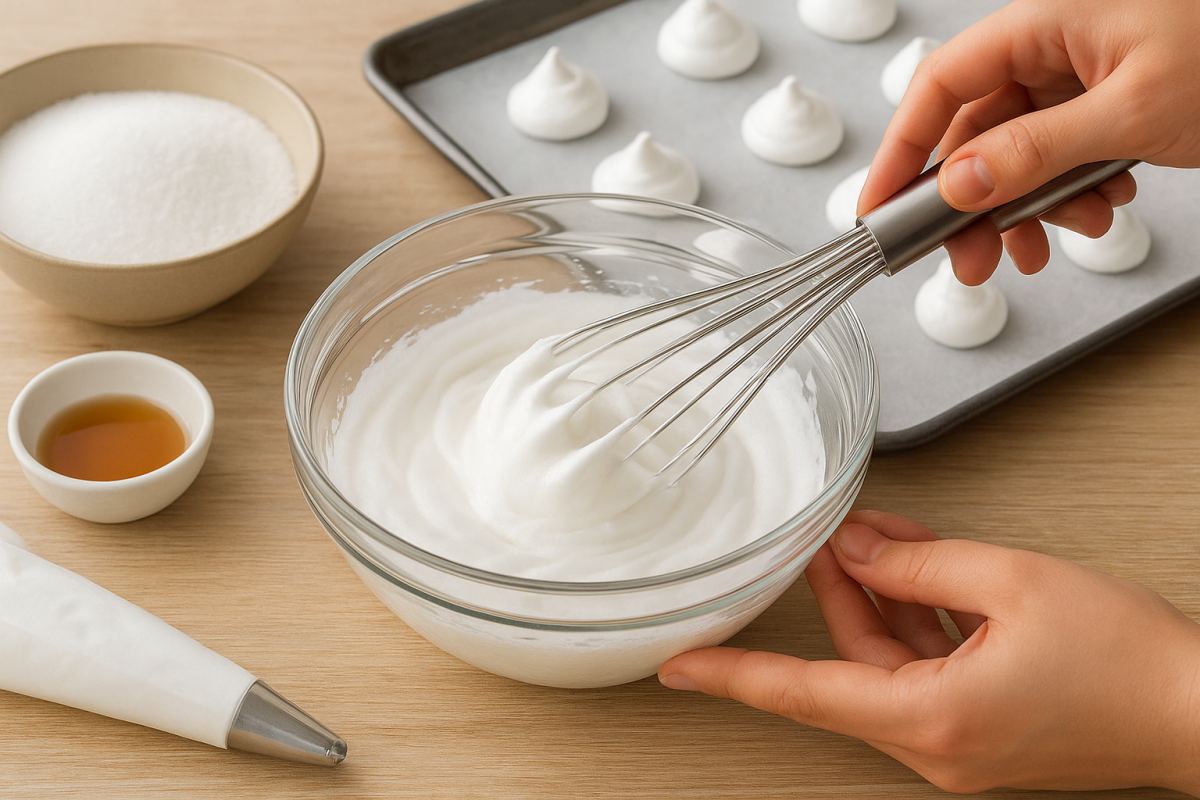 Whipping the egg whites